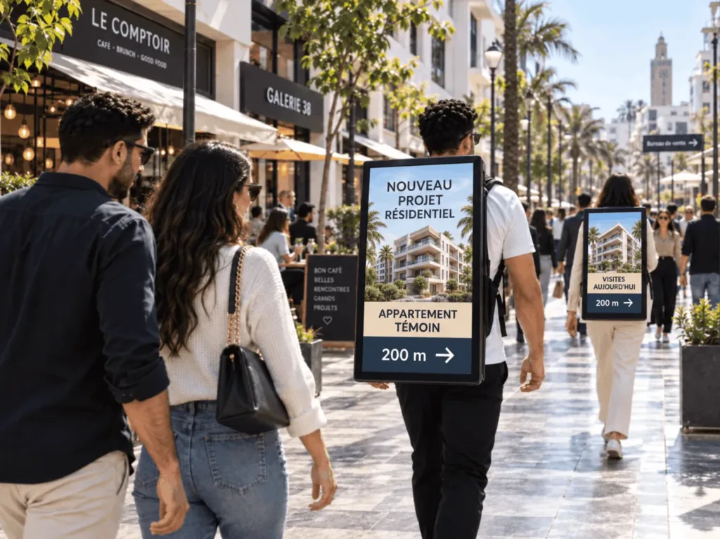 Campagne d’affichage digital mobile MoovCom pour un projet immobilier