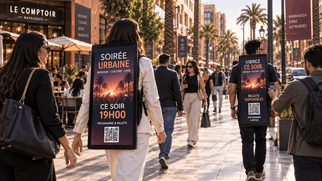 Promotion d’un événement avec l’écran publicitaire mobile MoovCom